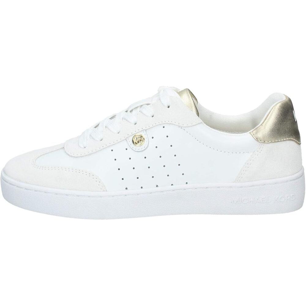 NWT Michael Kors Women's Scotty Lace Up Sneaker, Pale Gold Multi, 6 